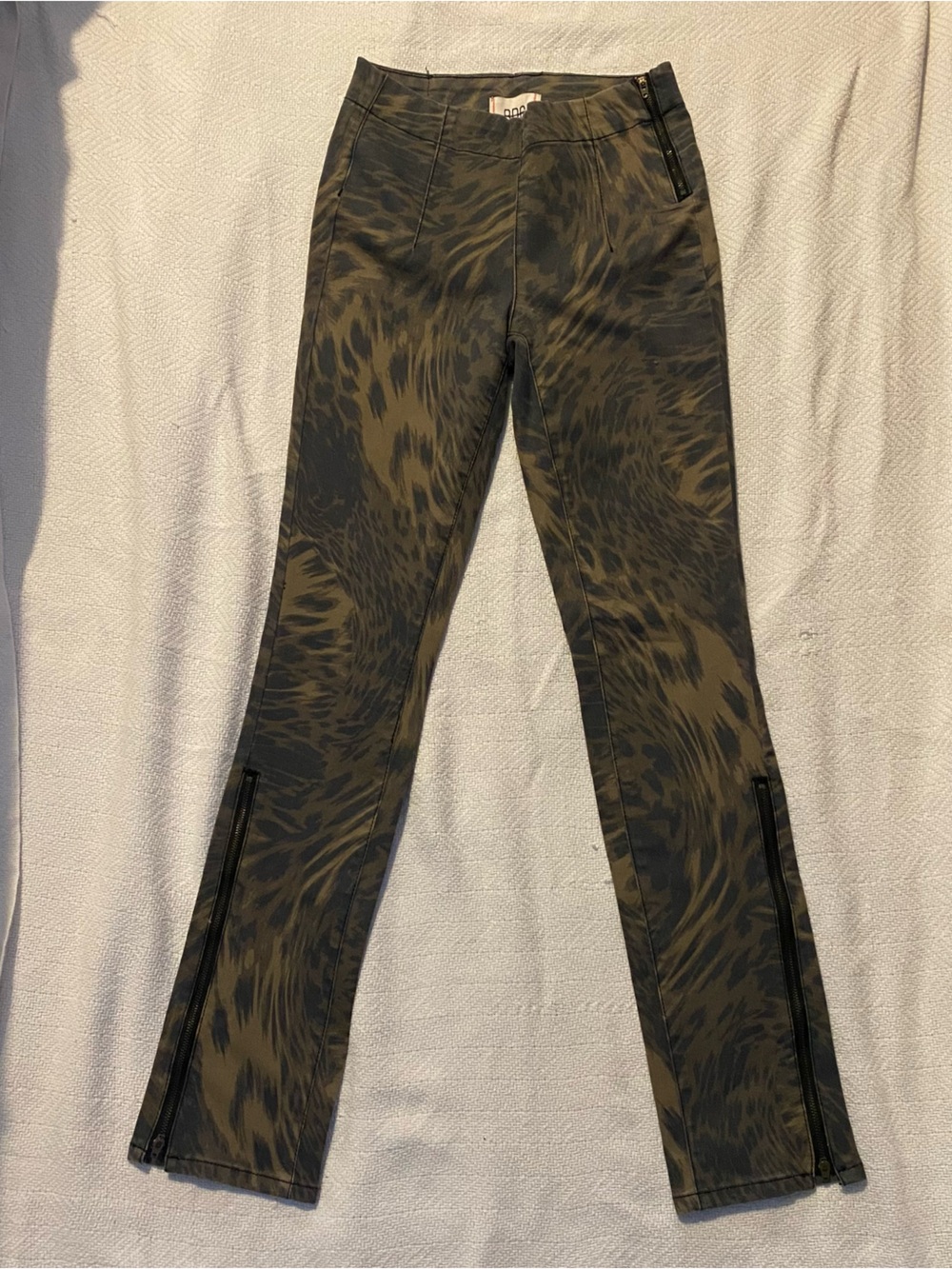 BDG Olive & Black Printed Boot-Cut Pants
